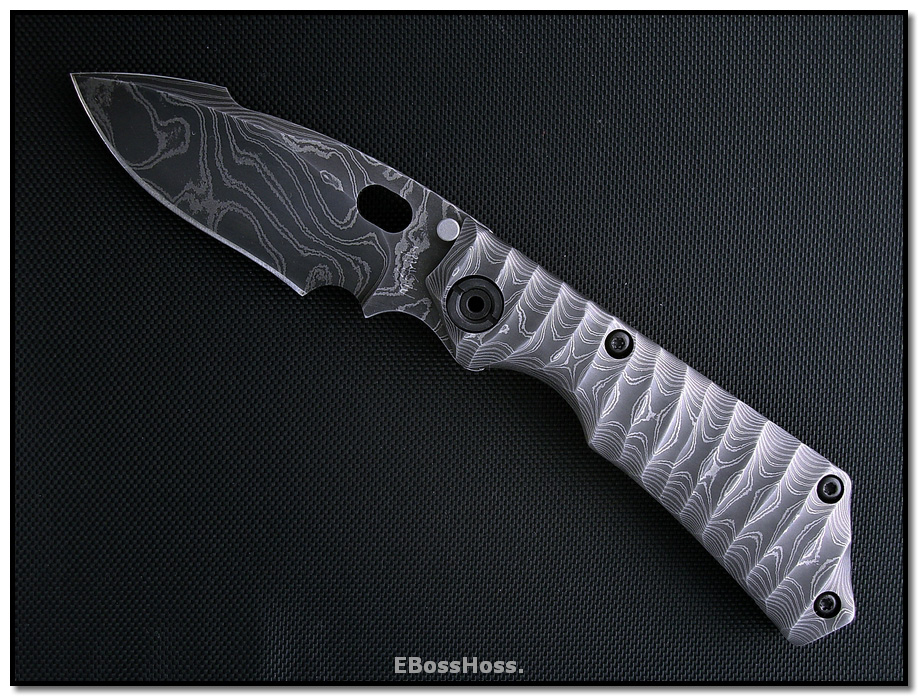 Mick Strider MSC All-Damascus Modified SnG - Harpoon Grind
