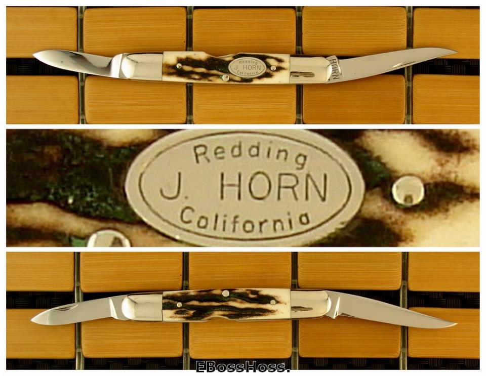Jess Horn Vintage Stag 2-Blade Slip Joint Rig