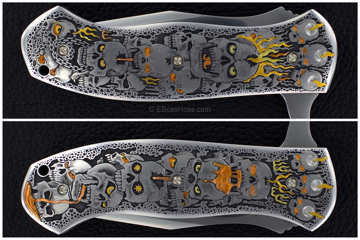 D.B. Fraley Gold'N Skulls XXL Deluge - Masterfully engraved by C.J. Cai