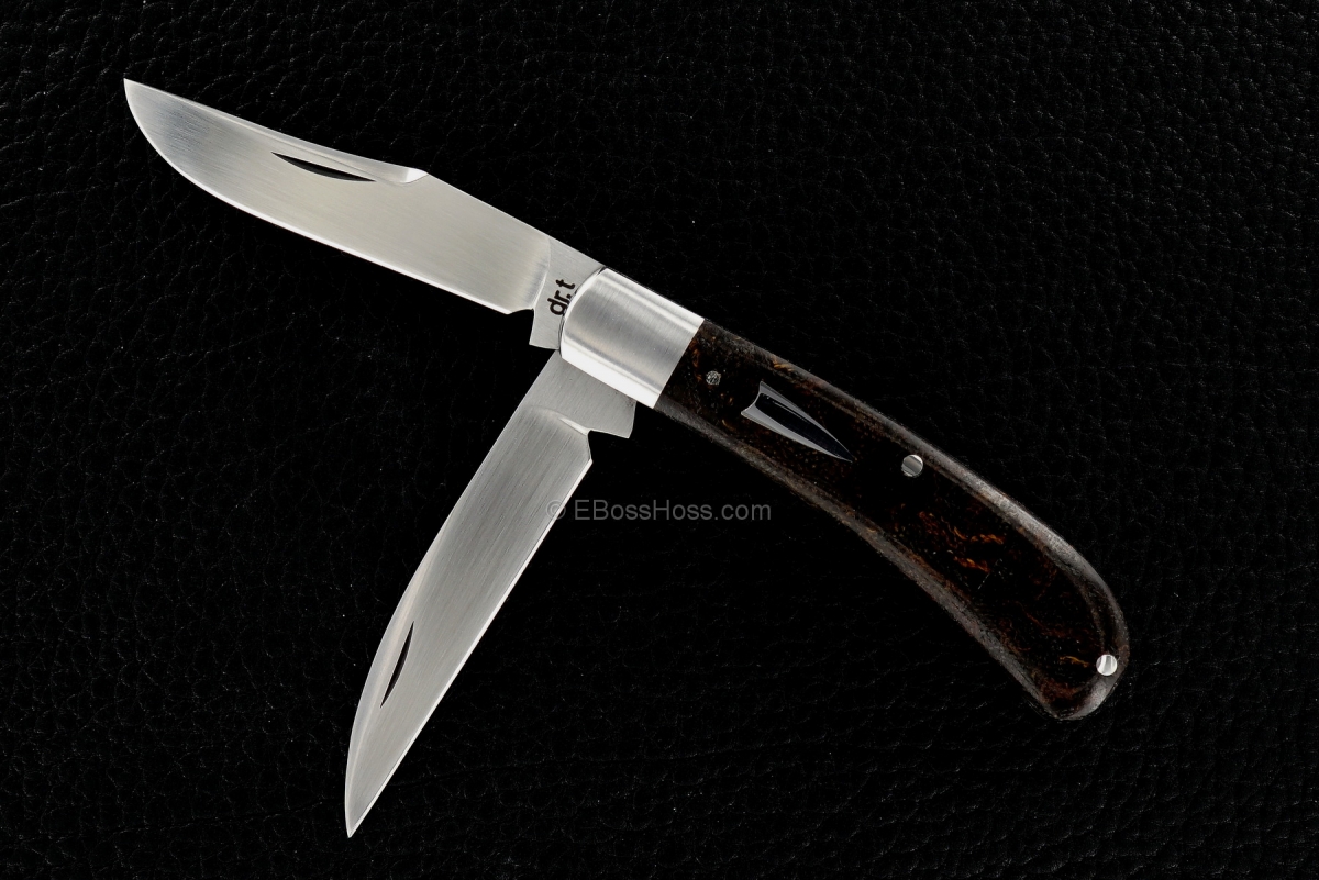  Dr T Knives (David Tabor) Custom Wharncliffe Trapper Slip Joint