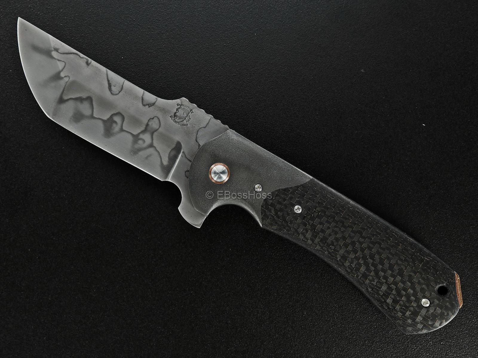 Michael Burch (Burchtree Bladeworks) Custom Deluxe Tanto Flipper