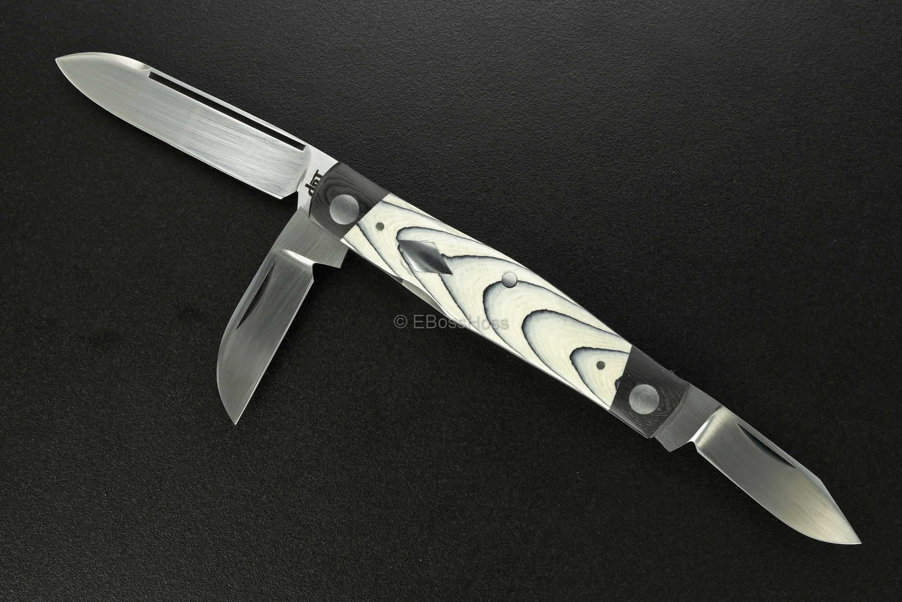  Dr T Knives / Tabor Custom Carbo-Quartz Diamond Cattle Knife Slip Joint