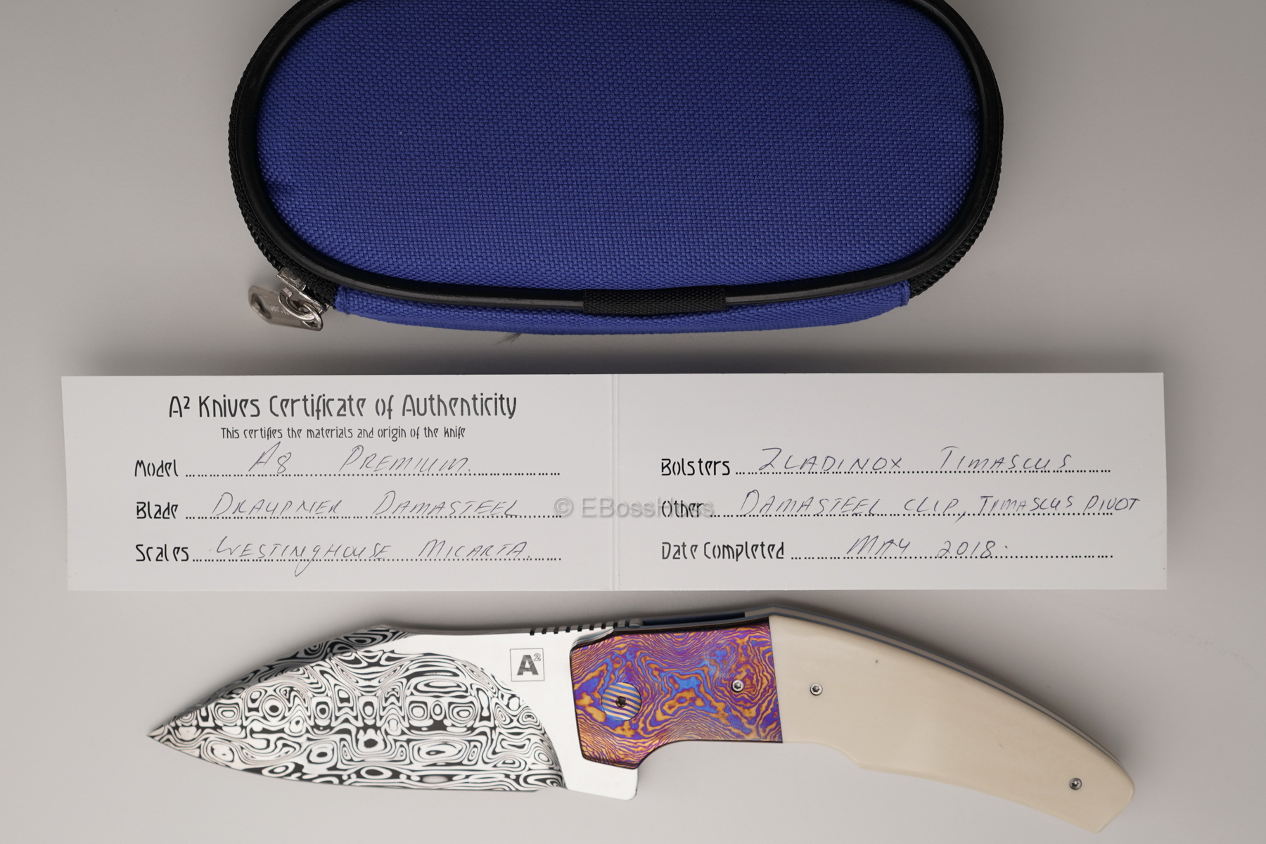  A2 Knives, Bharucha, Thorburn, van Heerden Custom A8 Premium Flipper