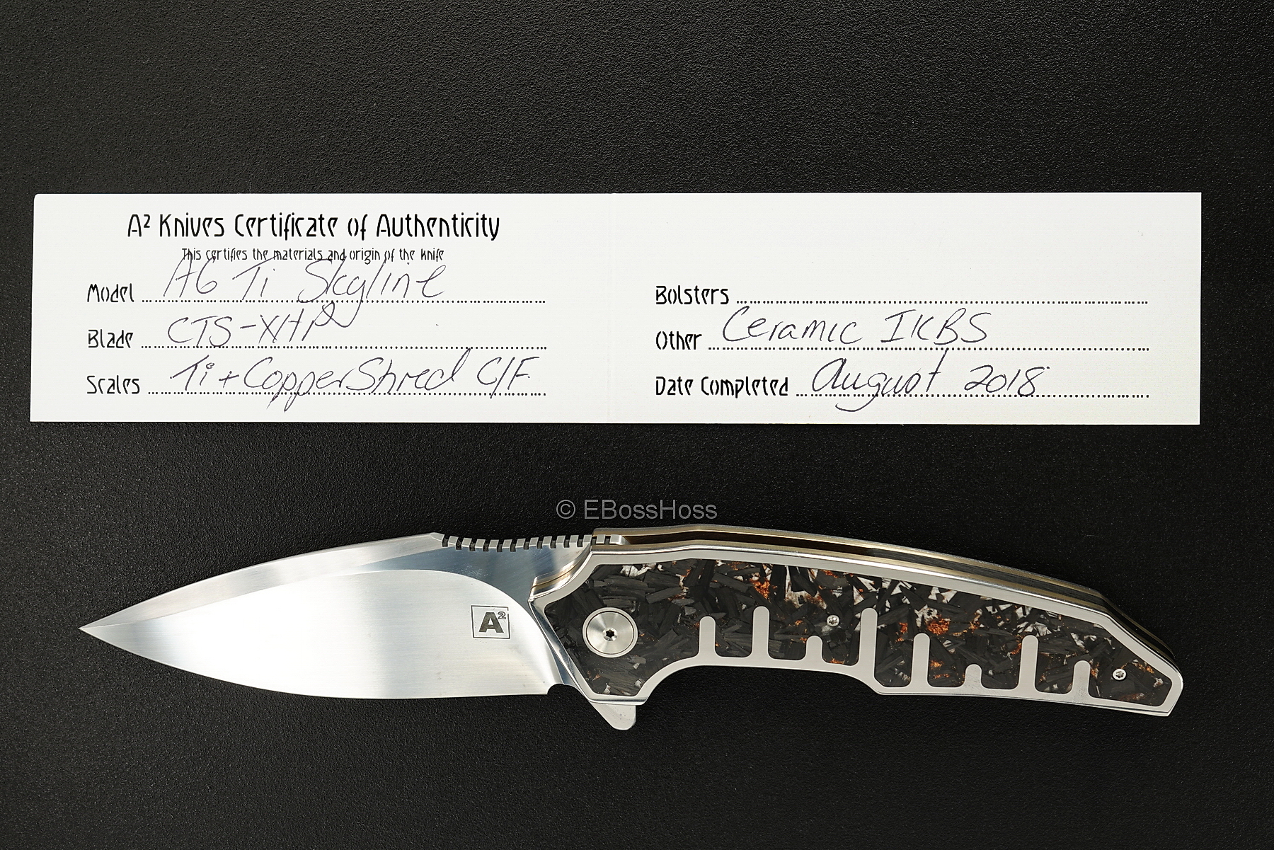  A2 Knives, Bharucha, Thorburn, van Heerden Tashi Bharucha Custom A6 Skyline Flipper