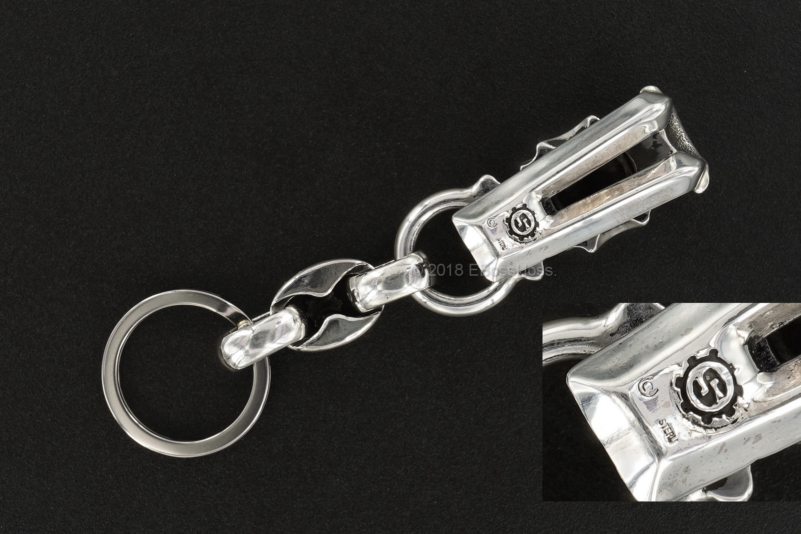 Starlingear Custom Sterling-Silver Cyber Cross Keeper Key Chain