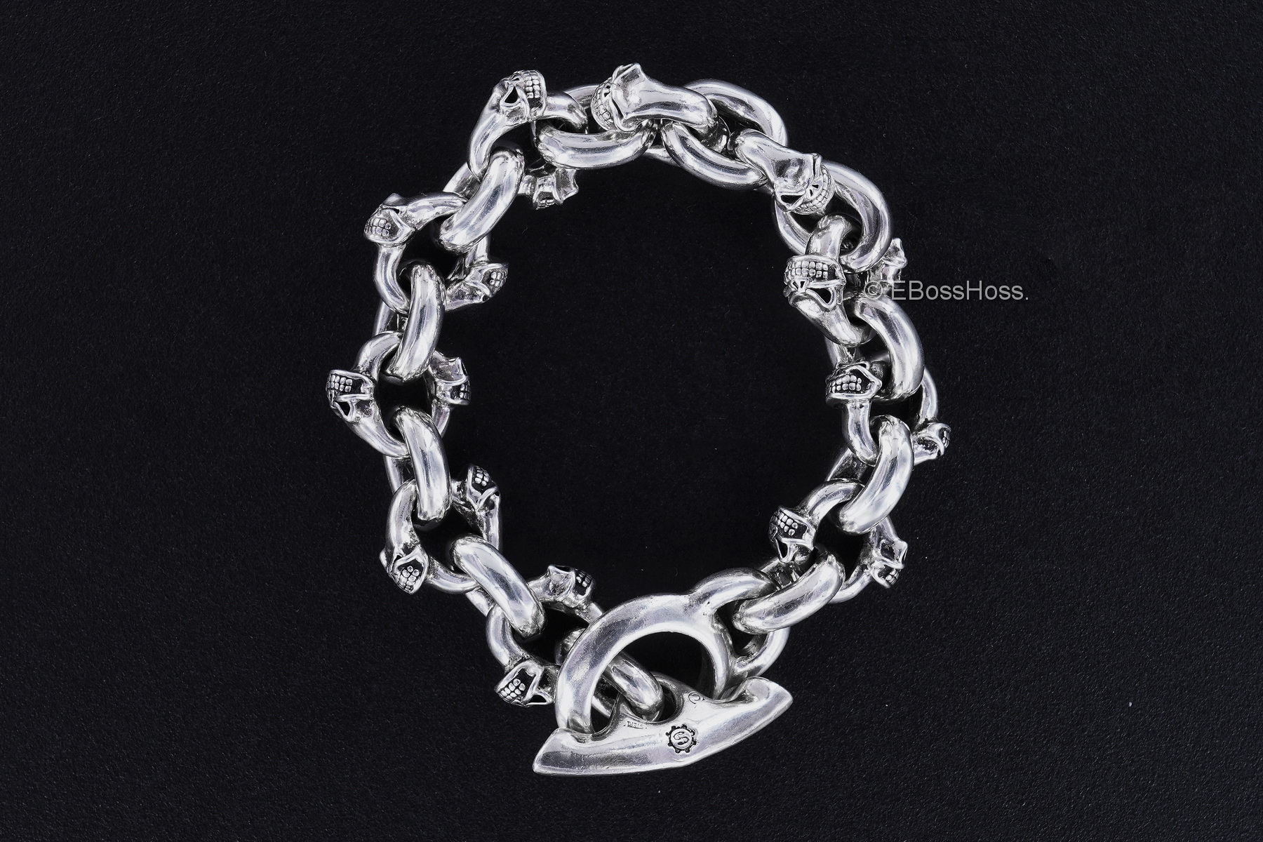 Starlingear Custom Sterling-Silver Twin Skull Bracelet | EBossHoss 