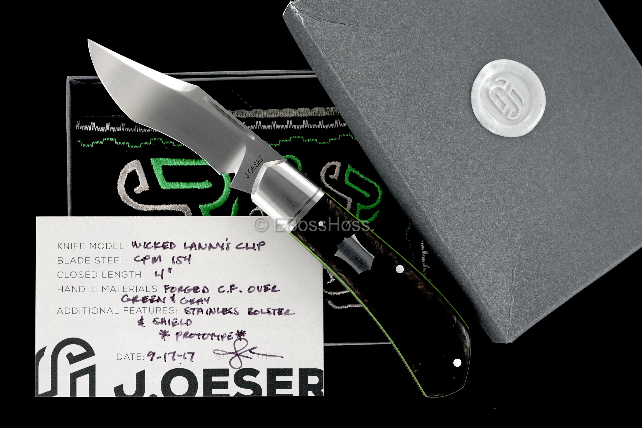 Jared Oeser Custom Wicked Lanny&#039;s Clip Knife PROTOTYPE