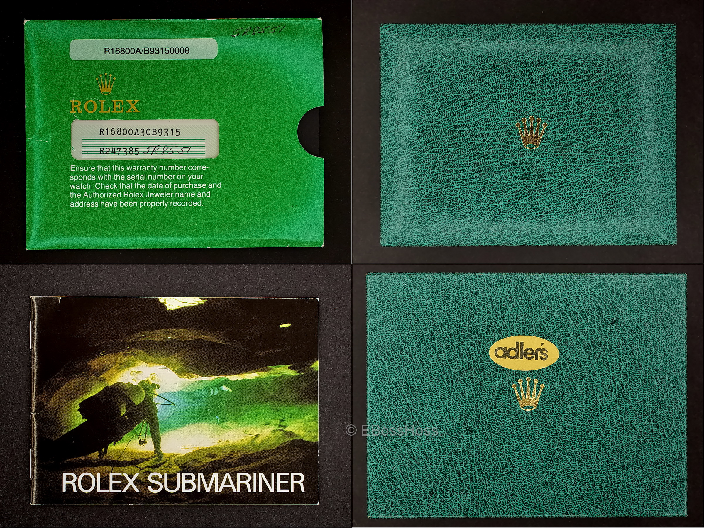 Rolex Vintage 1987 Submariner Date 168000 Transitional Watch