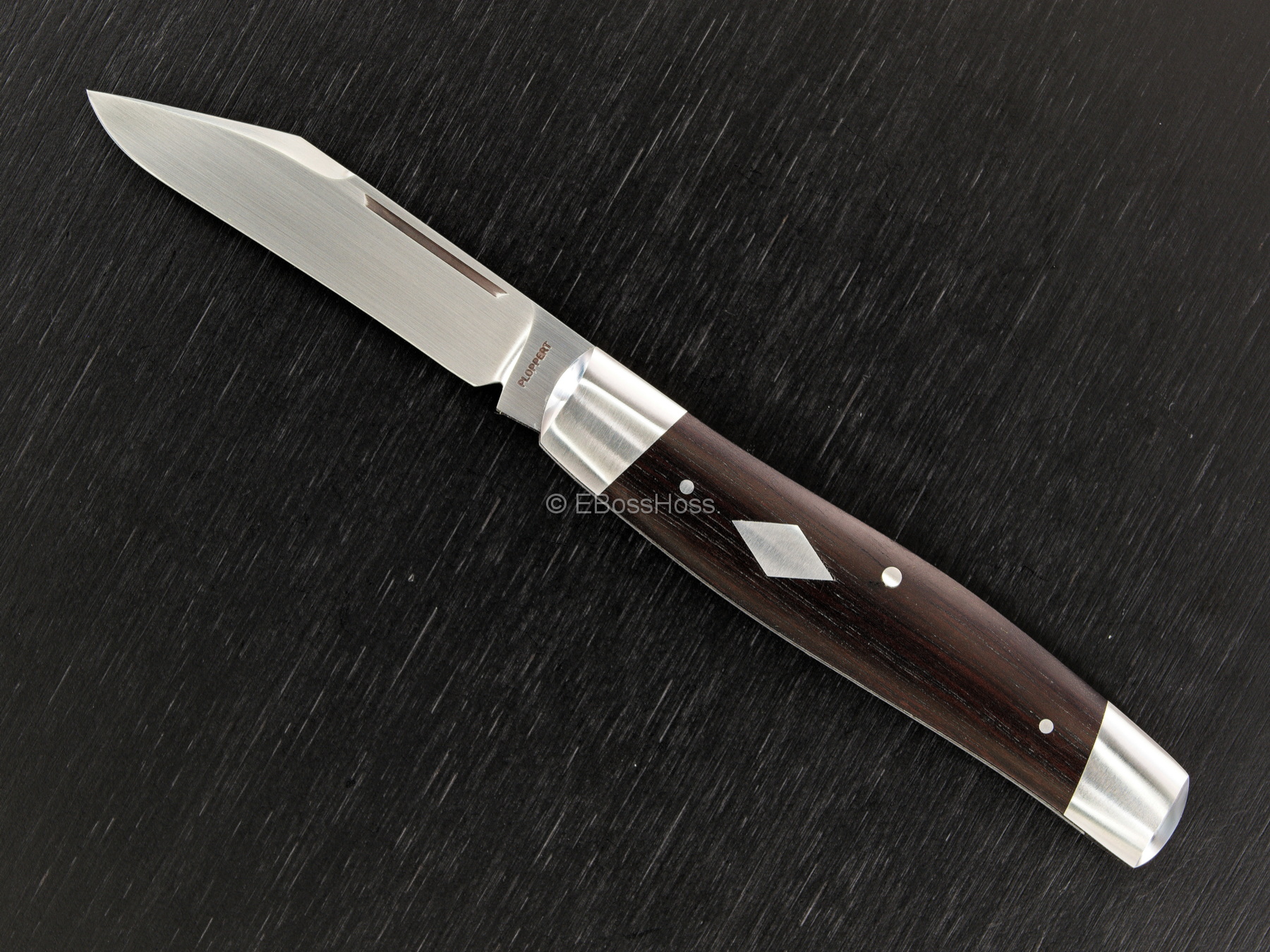 Tom Ploppert Custom Diamond Edge Cattle Knives Set with Display Case