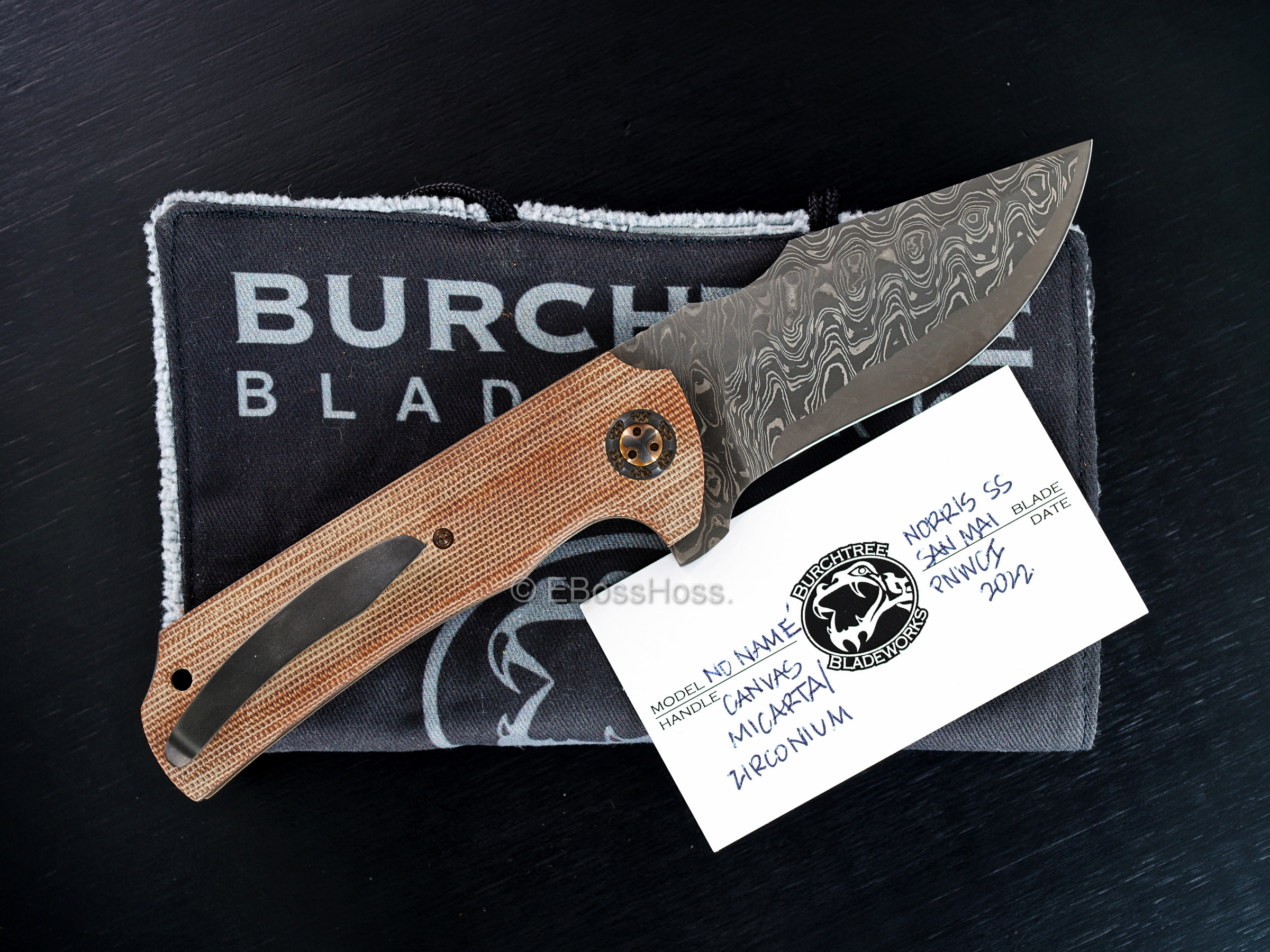 Burchtree Bladeworks Custom Deluxe No Name Flipper by Michael Burch