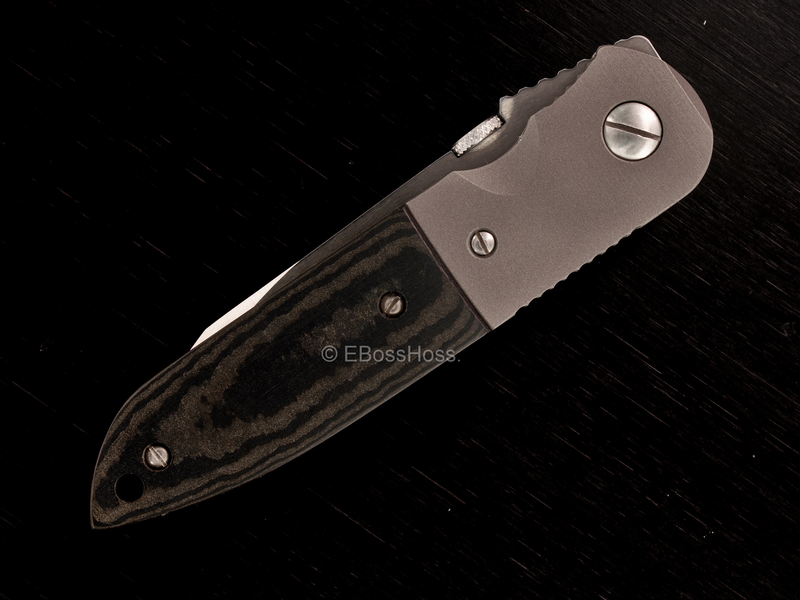 Ernie Emerson Custom Black Richlite No-Waved CQC-6