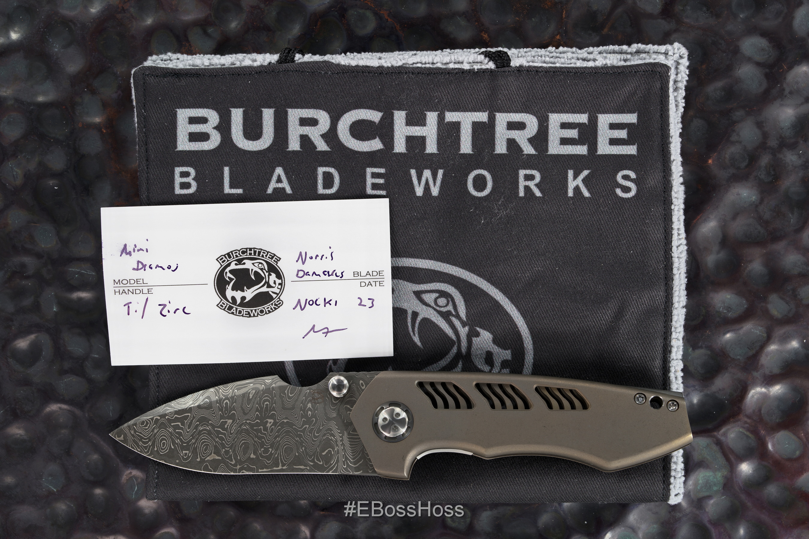 Michael Burch - Burchtree Bladeworks Custom Vented Mini - Dromos Inset-Lock