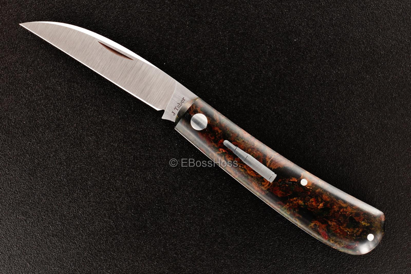 Jason Taber Custom Rag Micarta Swayback Jack Knife
