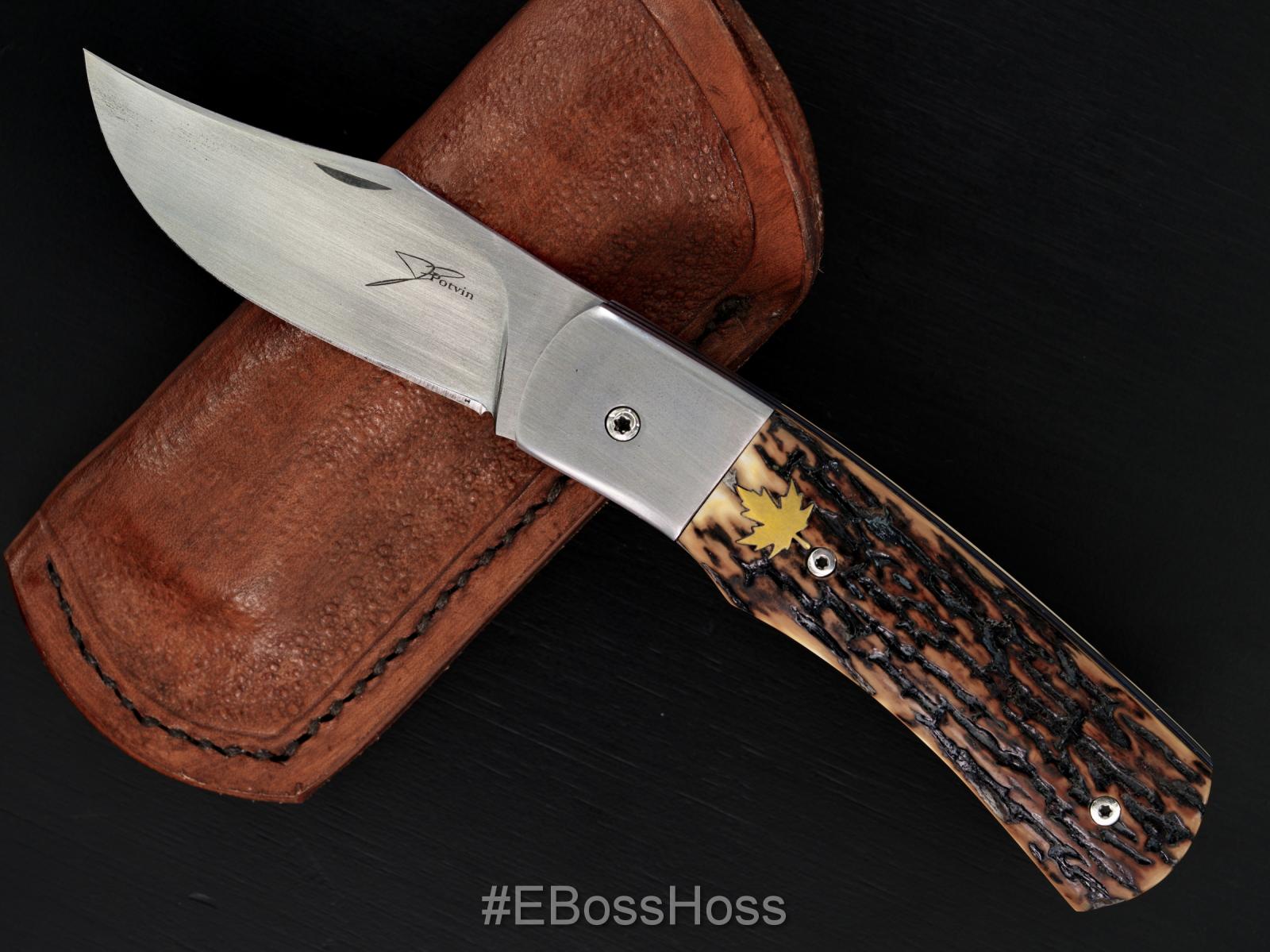 Jean-Pierre Potvin Custom Stag Slip Joint Knife - #1