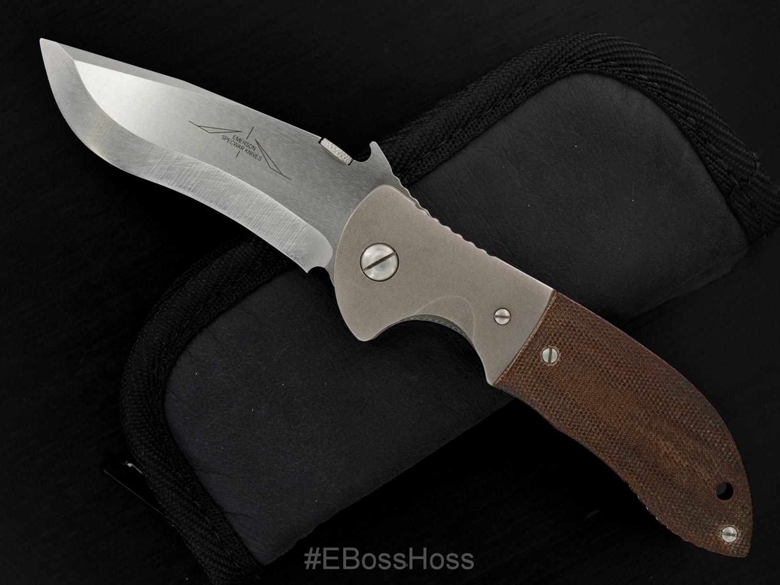 Ernie Emerson Custom Bolstered Chisel-ground ES1-M &#039;&#039;Mini&#039;&#039;